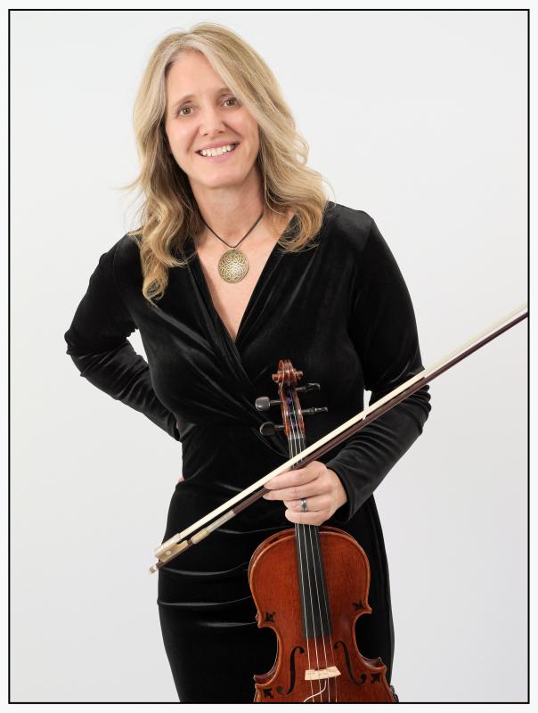 Kathy Ross Sierra with violin